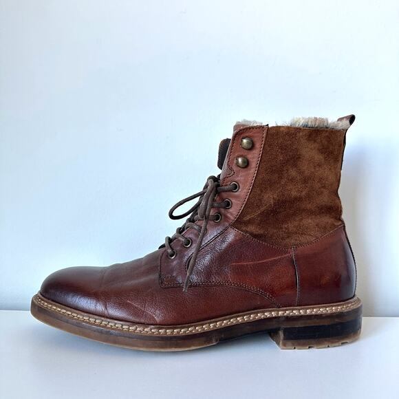Bruno Magli Cerone Brown Leather Lace Up Boots Size 9.5 M main image 11